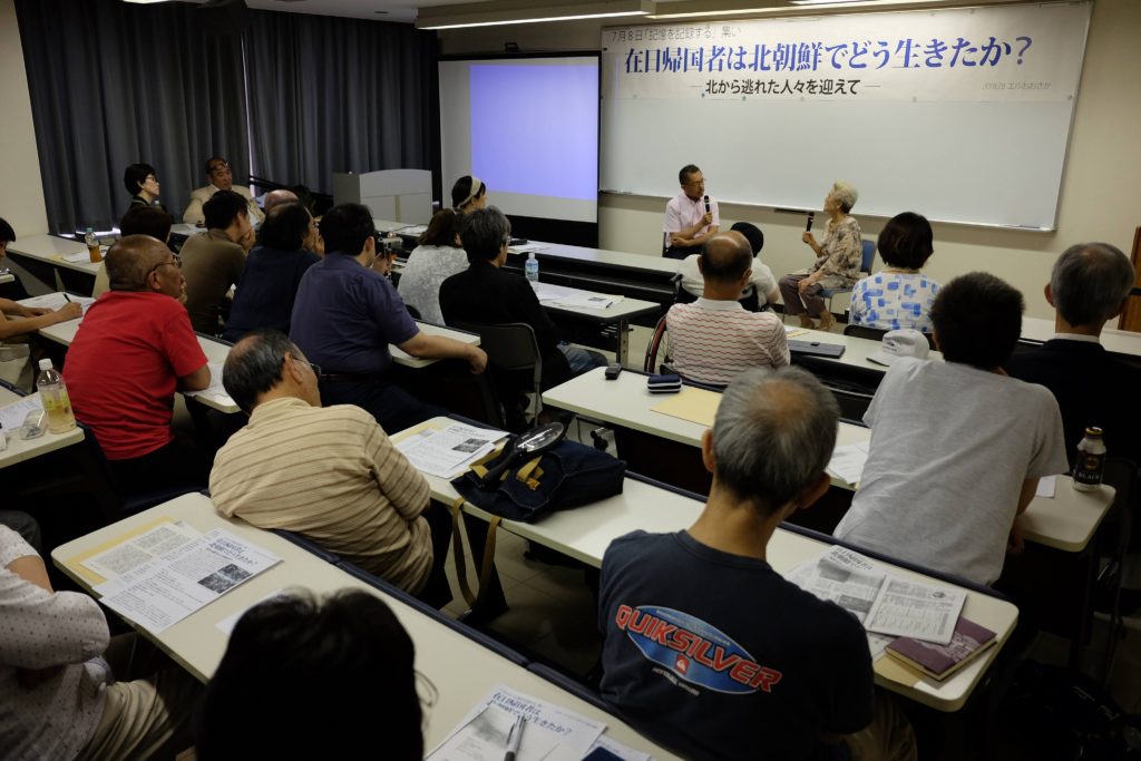 2018年7月で開催された証言集会の様子。撮影 合田創